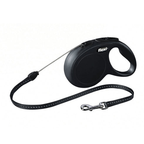 Lesa retractabila Flexi New Classic Snur S 8M Negru